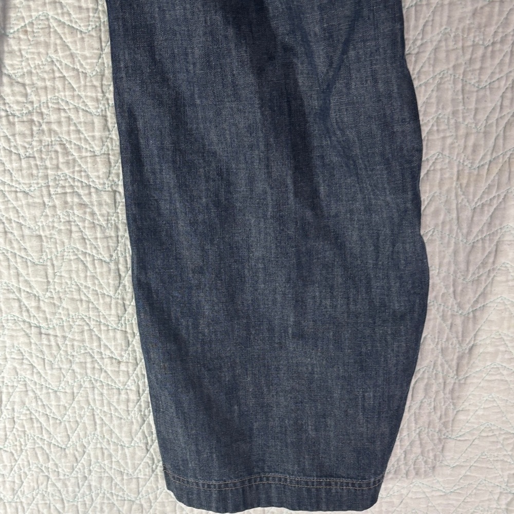 Tommy Hilfiger Indigo Wide Leg Jeans Cargo Pockets - Picture 10 of 11